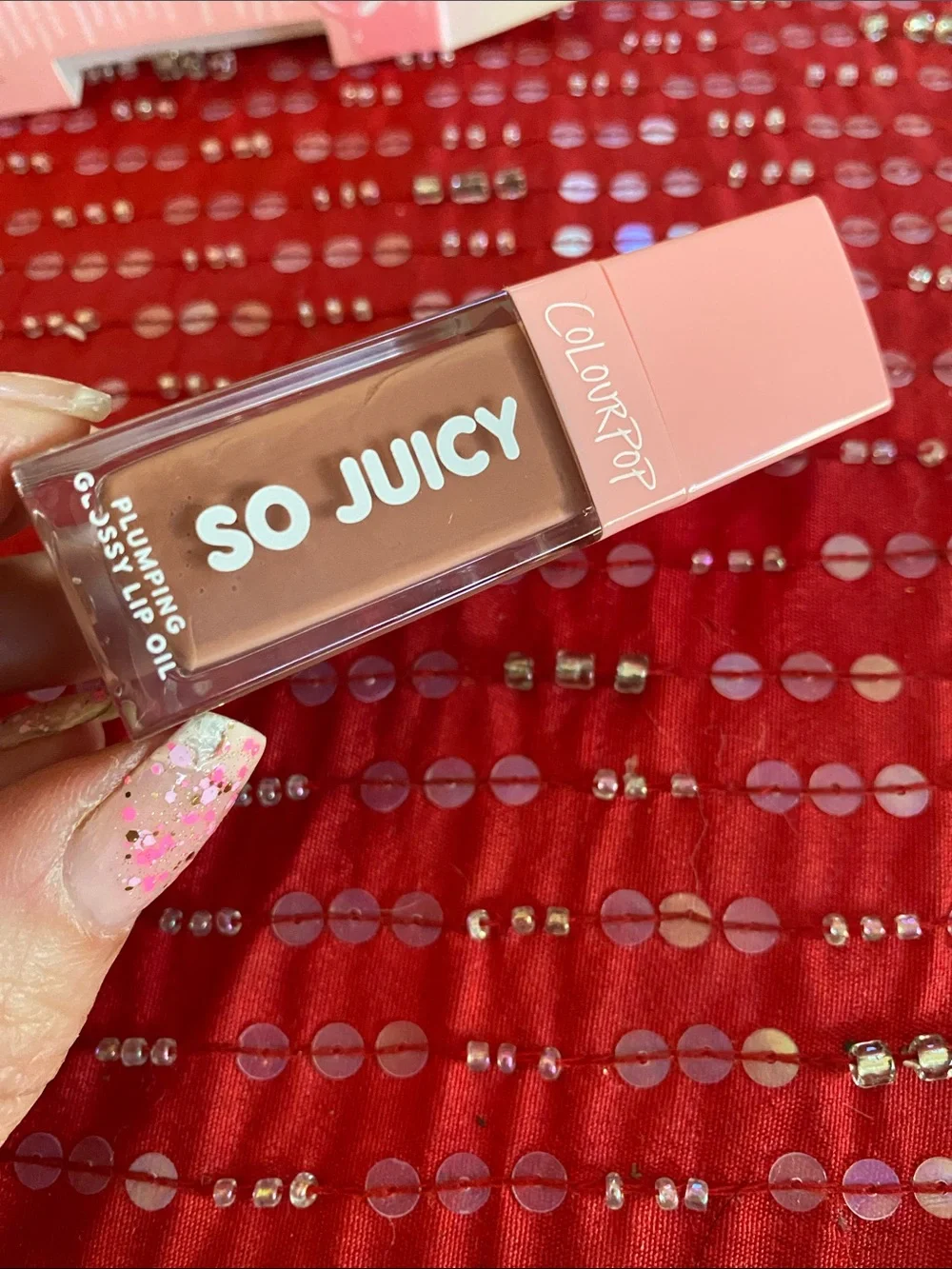 Plumbing Glossy Lip Oil in Its a Date New In Box Not Returnable